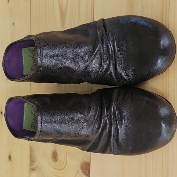 New Blowfish Malibu Brown Leather Heeled Slouch Mule Clogs 8.5 - Picture 3 of 16